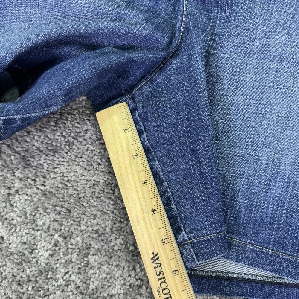 Lee Shorts Womens 10 Blue Denim Chino Natural Fit Stretch Bermuda Casual Summer